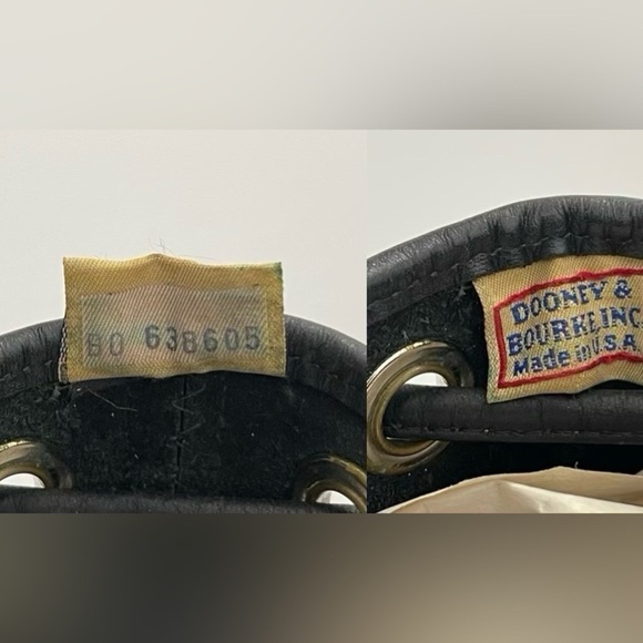 Vintage 90s Dooney & Bourke black pebbled leather drawstring bucket purse - Picture 9 of 14